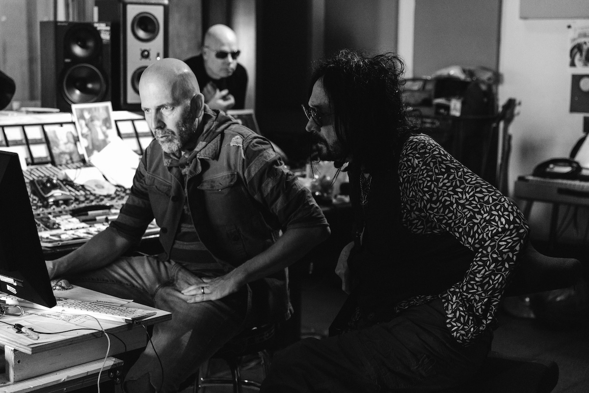 Tracking and mixing engineer Martin Pradler, left, with Mike Campbell at the Pro Tools station to the side of the classic Neve console in the Hocus Pocus control room. PHOTO: Courtesy of Mike Campbell & The Dirty Knobs