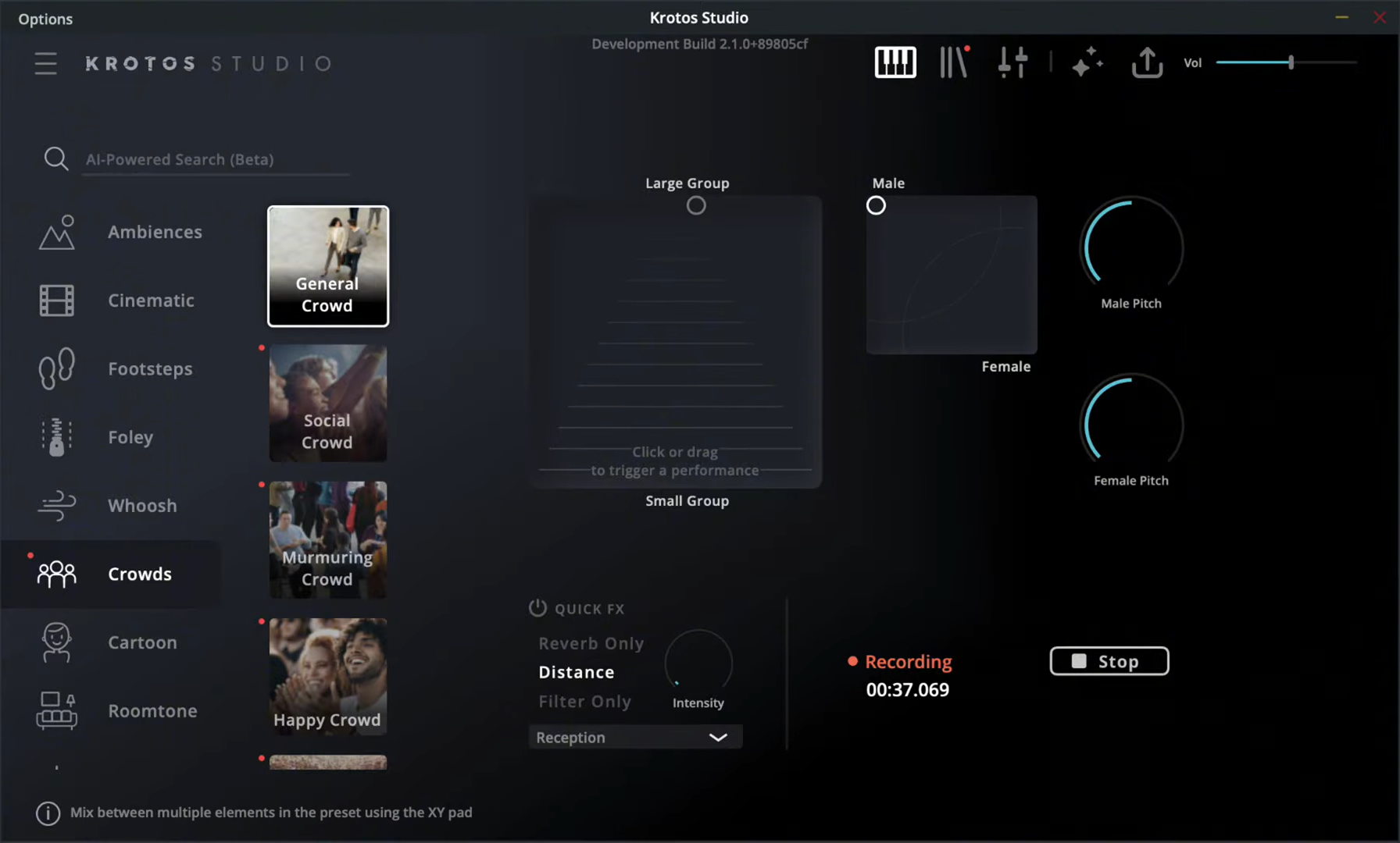 Krotos' Crowds preset pack.