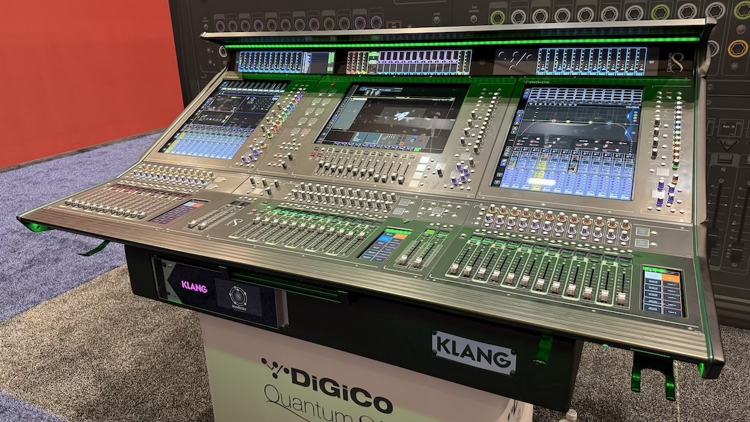 DiGiCo’s flagship Quantum 852 console, seen here with Klang integration and more, was the center of attention at the company’s booth; to be honest, it was difficult to get a photo of because there were always multiple visitors poking at it any time you walked by.
