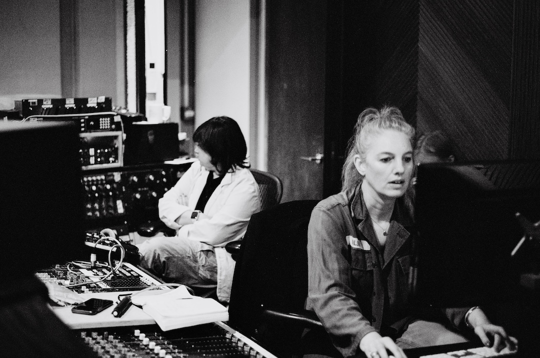 Co-producers Catherine Marks, right, and Steph Marziano at the console in RAK Studios’ Studio 2 control room.