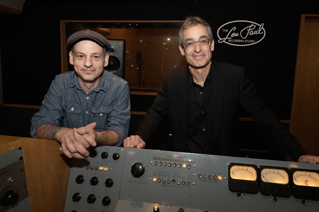 From left, Tom Camuso, director of engineering, and Michael Braunstein, CEO, of the Les Paul Recording Studio. Photo: Courtesy of the Les Paul Foundation.