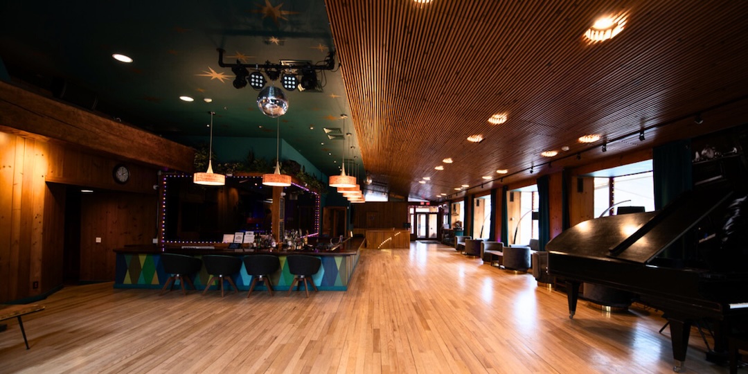 The spacious lounge area of the cosmetically renovated Bearsville Theater. Photo: Courtesy of WSDG