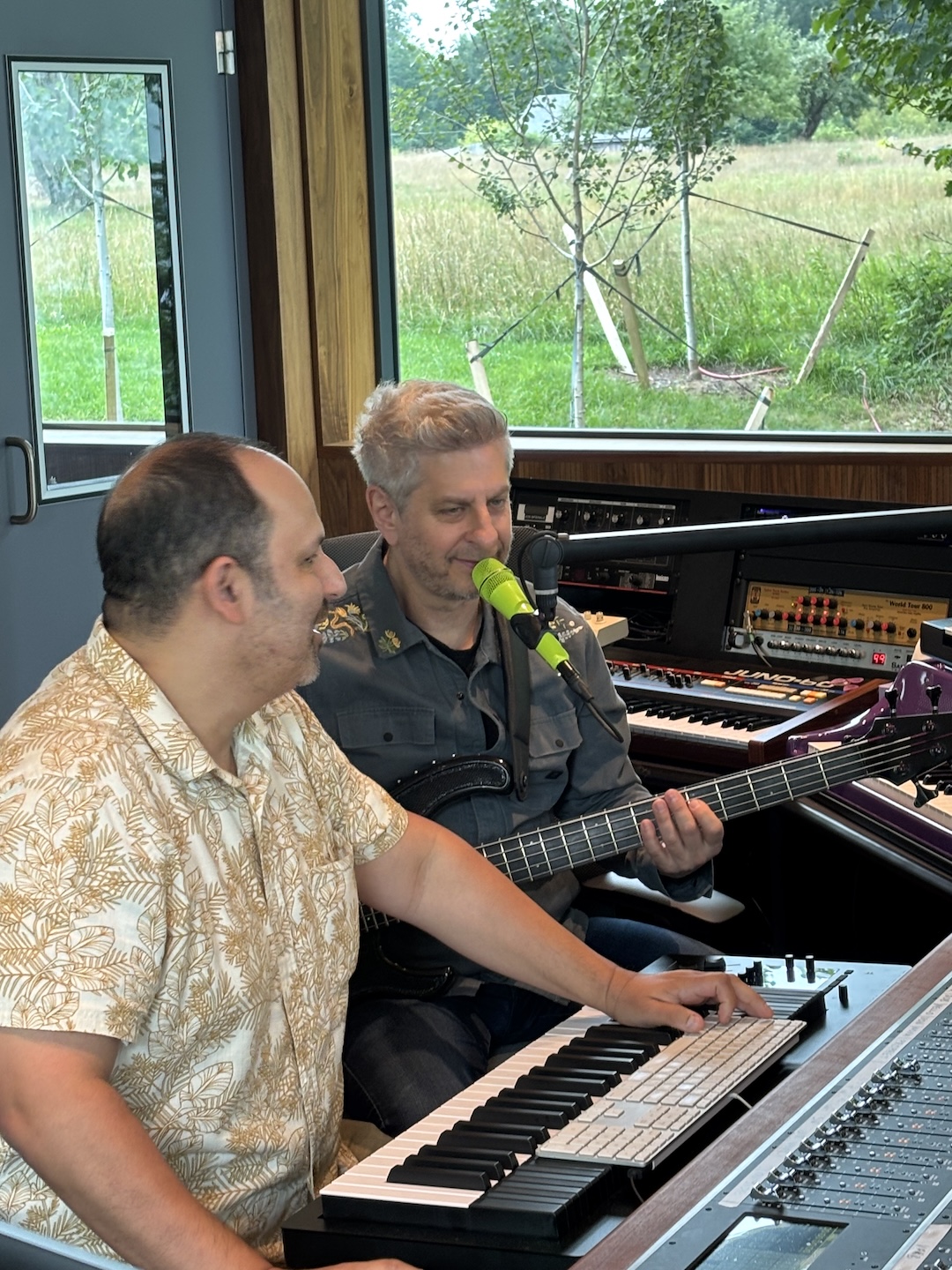 Producer/engineer Jared Slomoff and Mike Gordon at Megaplum Mission Control. Photo: Tom Kenny