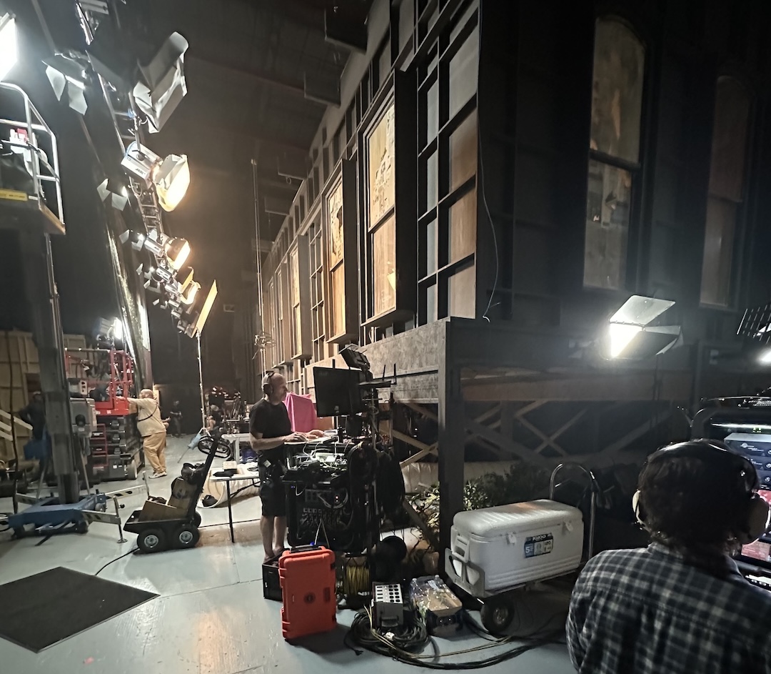 Engineer Scott Steiner behind the scenes on the set of The Runarounds.
