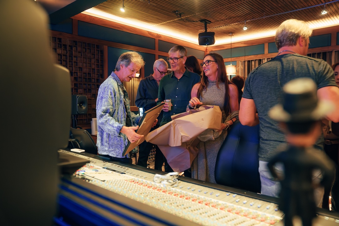 Guests were encouraged to bring a favorite LP to help rebuild Bob Clearmountain’s vinyl collection. Photo: Luis Rodriguez