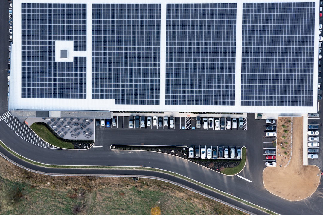 The new Lititz headquarters has been constructed with sustainable design practices and harnesses solar energy through an integrated rooftop system. Photo: Clair Global. 
