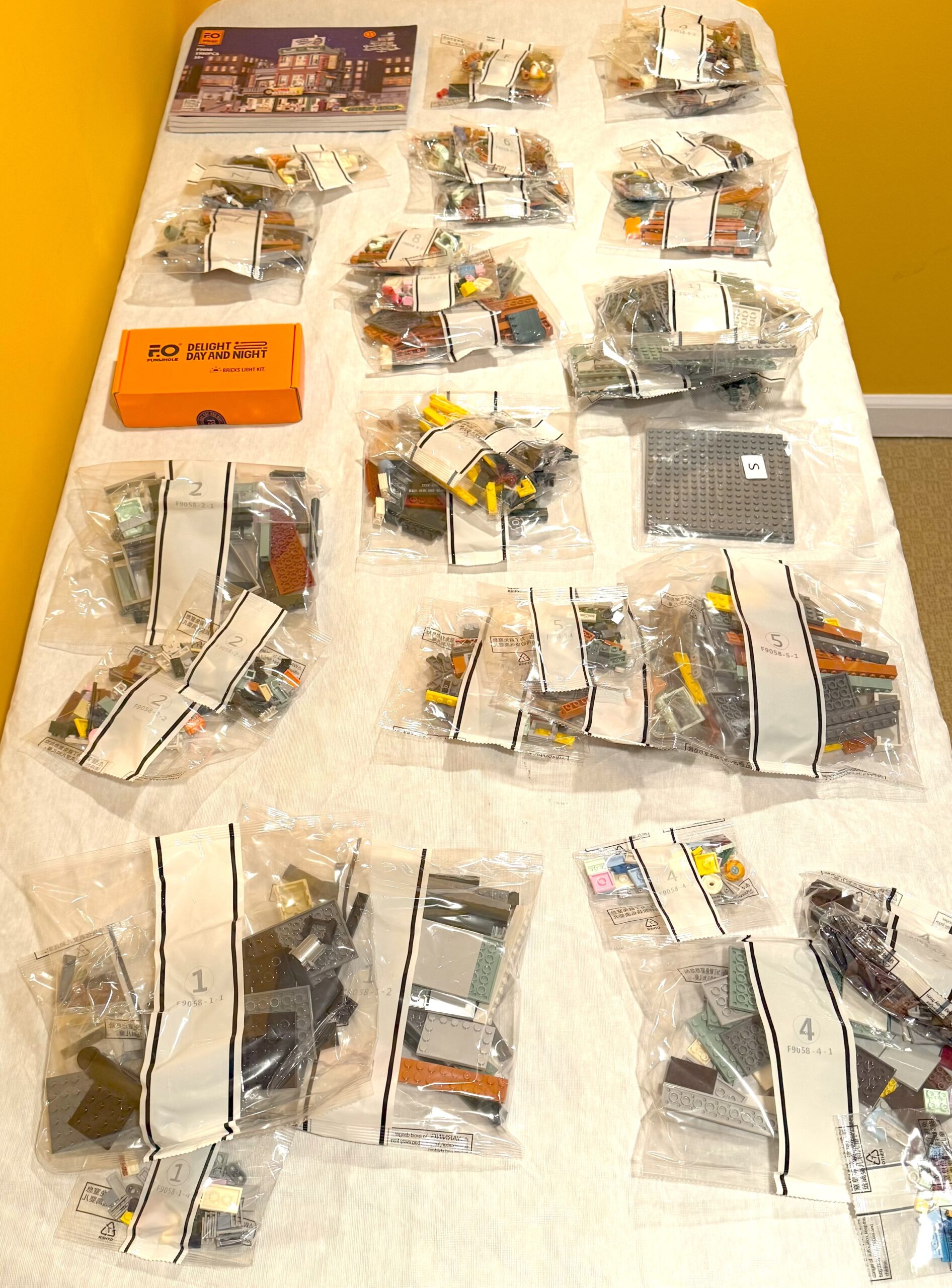 The set is made up of 1,980 pieces, separated into 38 baggies. Photo: Future.