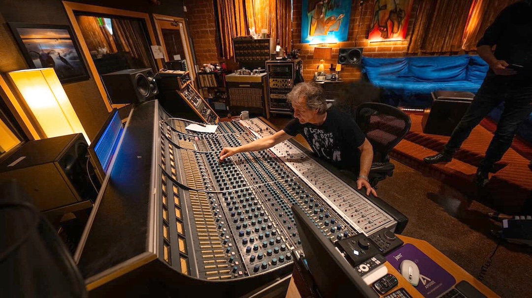Bob mixing live on the Neve 8068. Photo: Mike Skillsky.