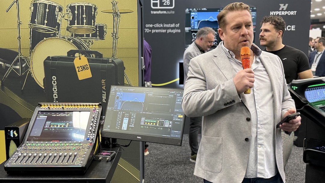 Austin Freshwater, managing director of DiGiCo, highlighted the recent Quantum 112 console as he discussed a new project underway to make mixing on a DiGiCo desk accessible for the blind.
