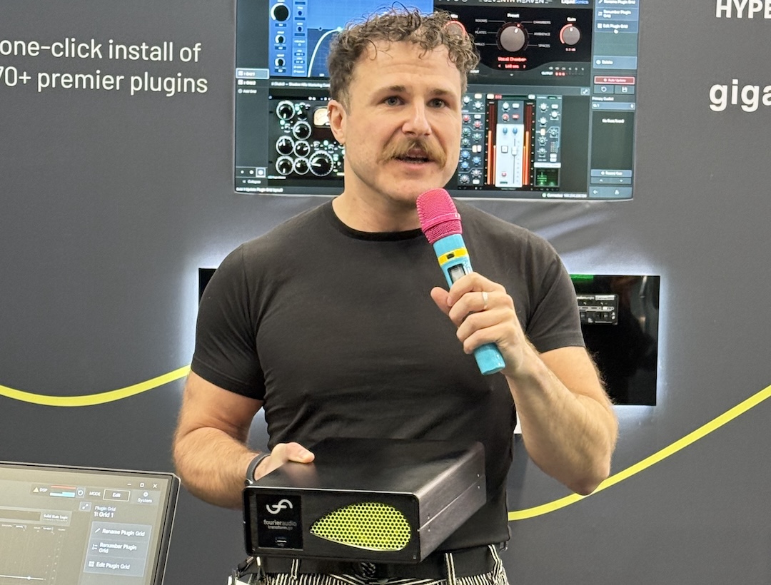 Fourier CEO Pete Bridgman introduces the transform.go server at NAMM. Photo: Future.