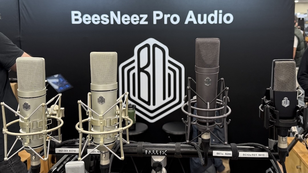 Australian microphone company BeezNeez was on-hand showing its wares.