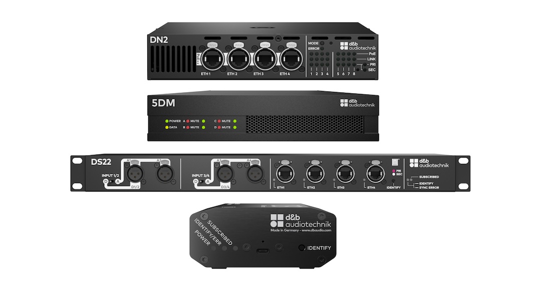 d&b audiotechnik launched four new Milan-enabled products at the NAMM Show