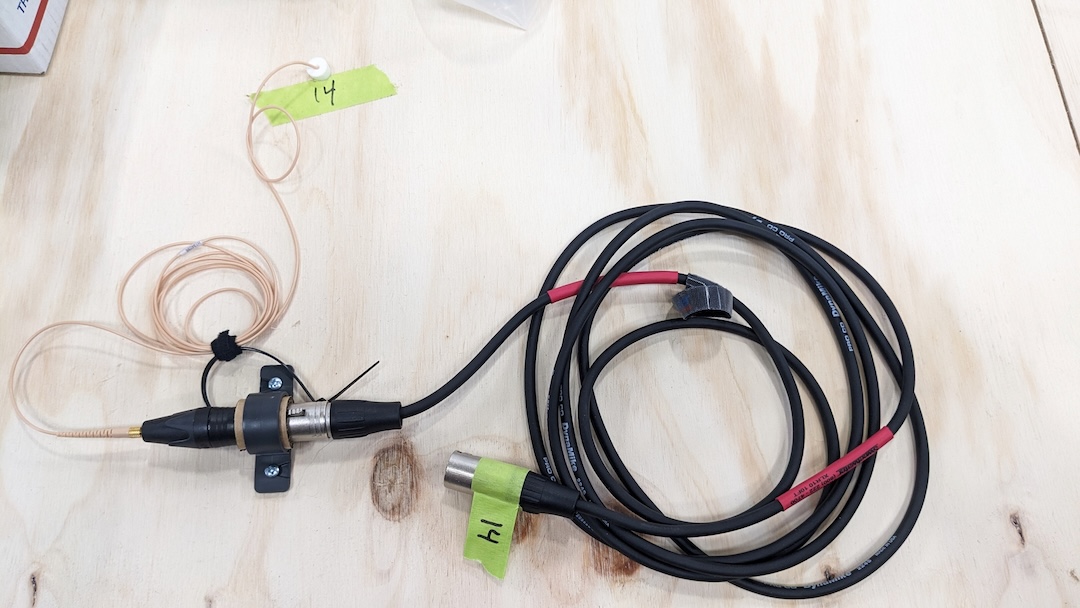 A DPA Microphones 6061 on the set of “The Bear.”