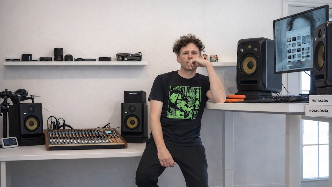 Third Eye Blind’s Kryz Reid in his private studio with his KRKs.