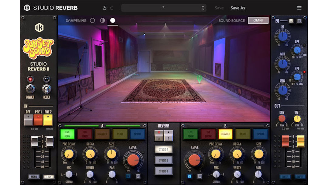 IK Multimedia's Sunset Sound Studio Reverb II.