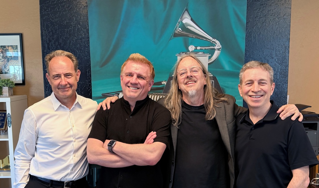(L to R:) Matthew Davidge (Partner), Dave Hetrick (President), John Jennings (Outgoing President) and Joe Covey (CEO.)