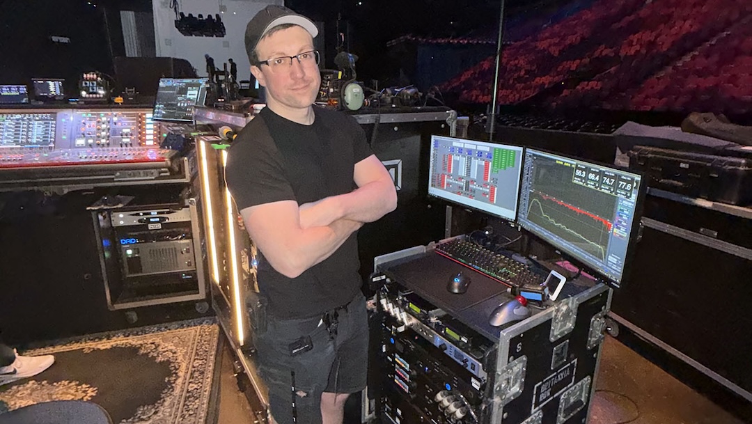 Systems engineer Terence Hulkes at the L-Acoustics LA Network Manager system control interface