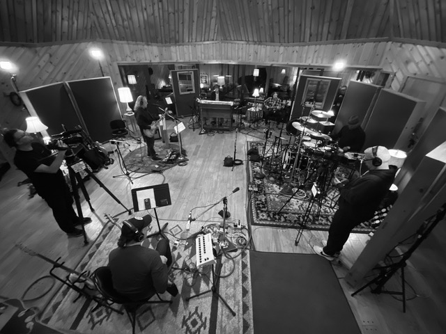 An aerial view of the session setup at Power Station New England for the recording of Million Voices Whisper. Photo: Evan Bakke.