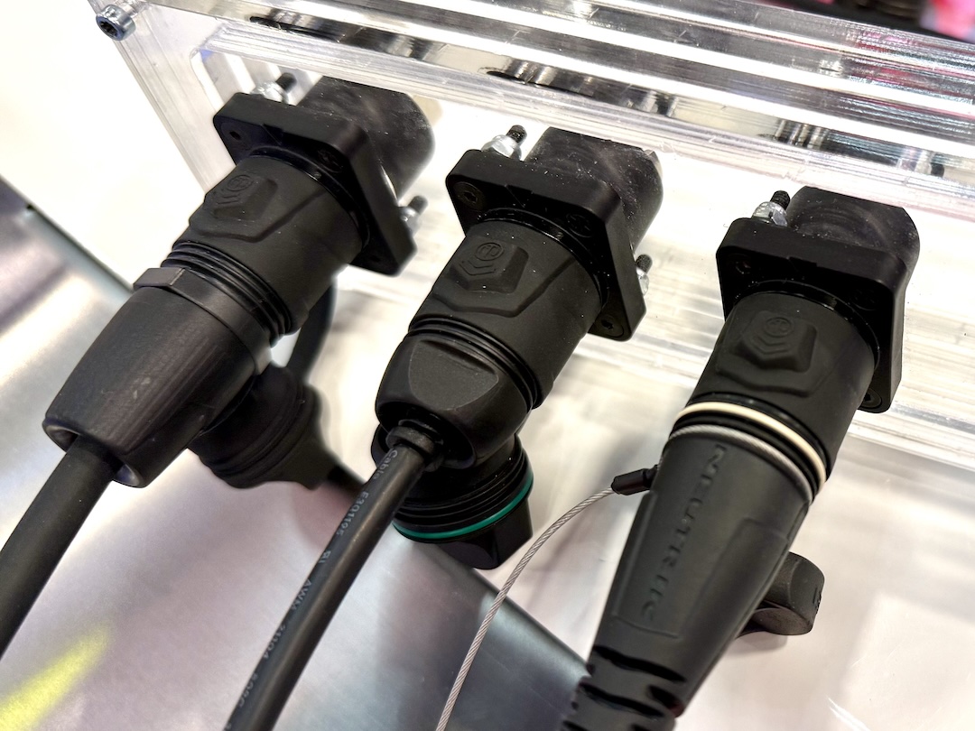 Neutrik is launching its Neutrik True1 DATA Connector Series, integrating three media types into one consistent architecture: mediaCON True1 with USB-C (USB 3.2 Gen 1x1, 5 Gbps) and USB Power Delivery 3.0 up to 100W; etherCON True1 featuring RJ45 with CAT6A performance supporting 10 Gigabit Ethernet; and opticalCON True1, offering two-channel fiber optic connectivity available in both multi-mode and single mode versions.