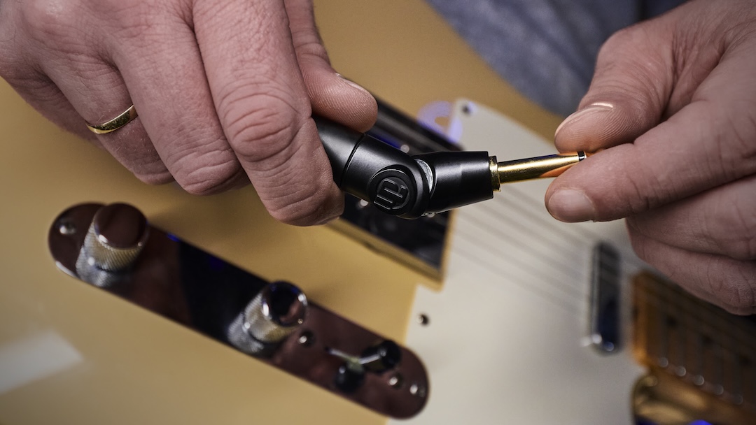 Adam Hall Cables’ Flipjack cable’s TS plug can convert from straight to right-angle in seconds.