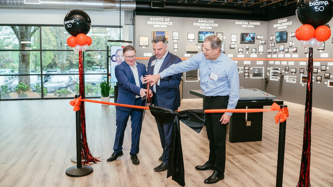 Biamp's new Biamp History Museum was opened at the company's headquarters with a ribbon cutting ceremony.
