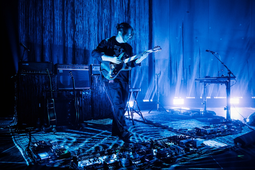 As Mitski’s touring guitarist, producer Hyland is ready for all the production’s sonic needs. Photo:Lexie Alley.