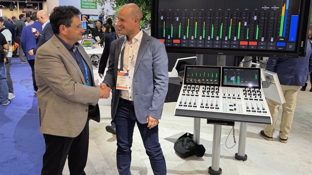 The decision was publicly sealed with a handshake between Marc Straehl, CEO of SLG Broadcast, Jamie Dunn, CEO of Lawo, and Martin Holovlasky, CTO of kronehit, at NAB 2026 in Las Vegas.