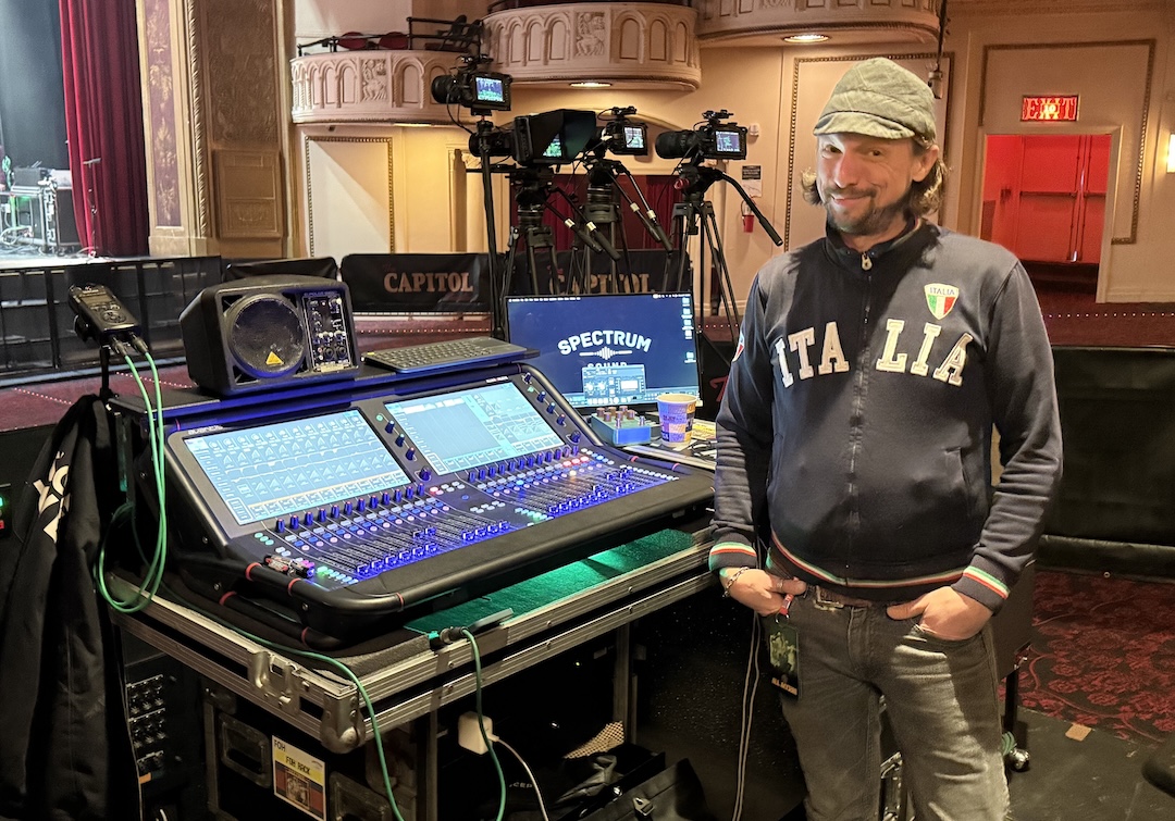 FOH engineer/tour manager Kris Campbell previously spent 20 years handling those roles for Chick Corea. Photo: Clive Young.