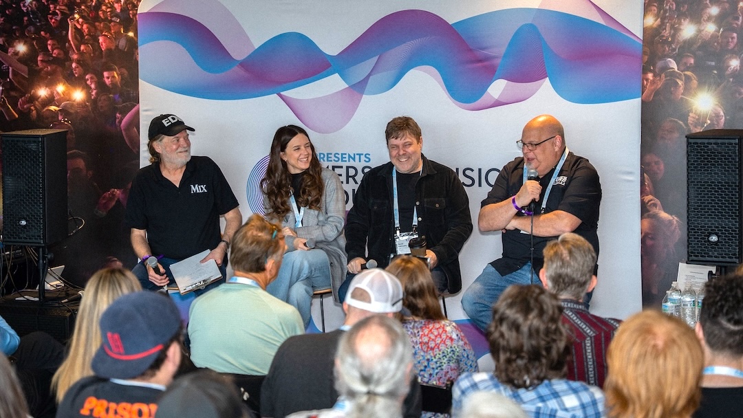 From left: Moderator Tom Kenny, Mix; Danielle Engen, Electric Feel Studios; David Kalmusky, Addiction Sound; David Bates, Curb Studios. Photo: Future/Kevin CraigPHOTO: Future/Kevin Craig 