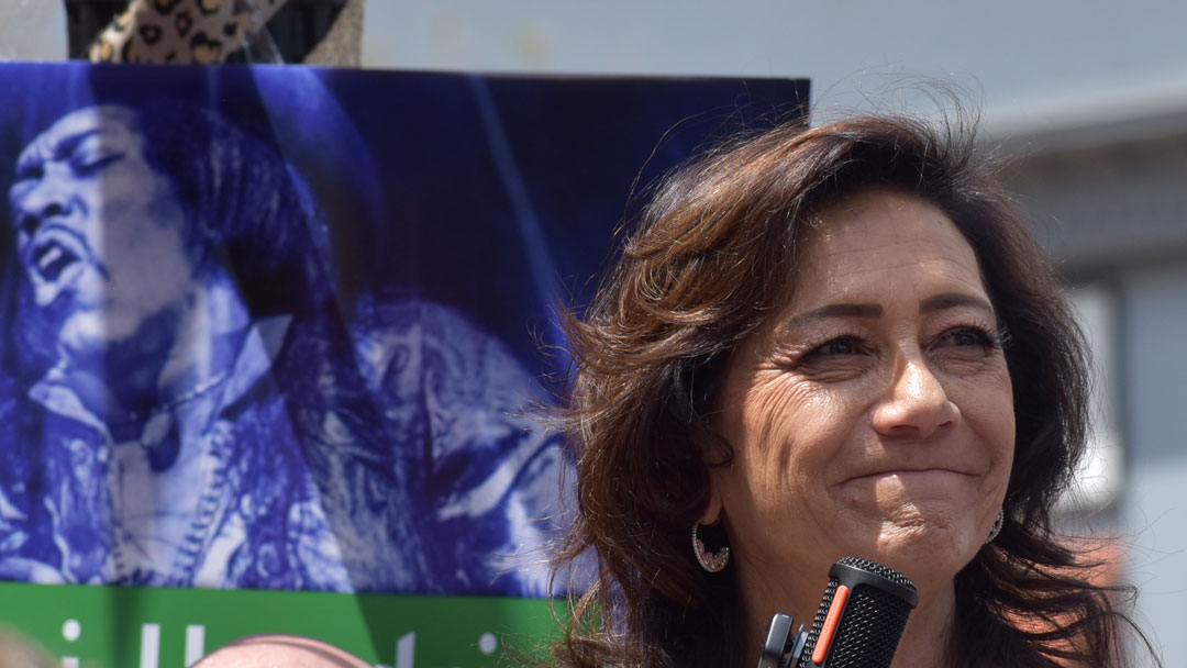 Janie Hendrix noted it had been a multi-year journey to make the street co-naming happen. Photo: Clive Young/Future.