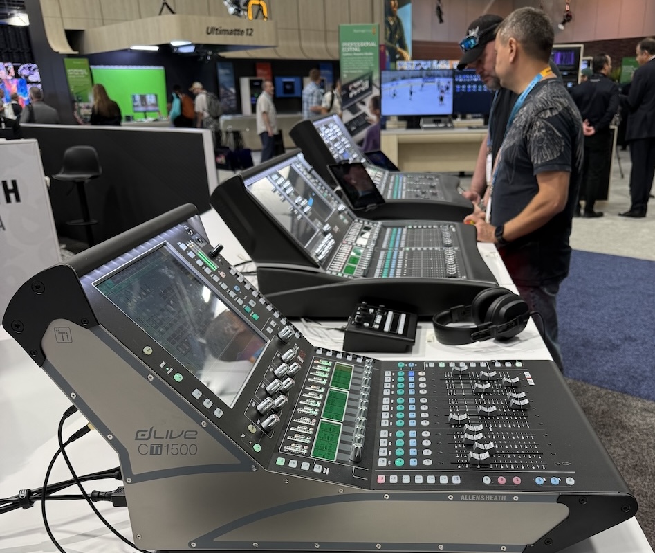 Allen & Heath dLive desks of all sizes were checked out throughout the show, even before the doors opened, as this shot illustrates. Photo: Future.