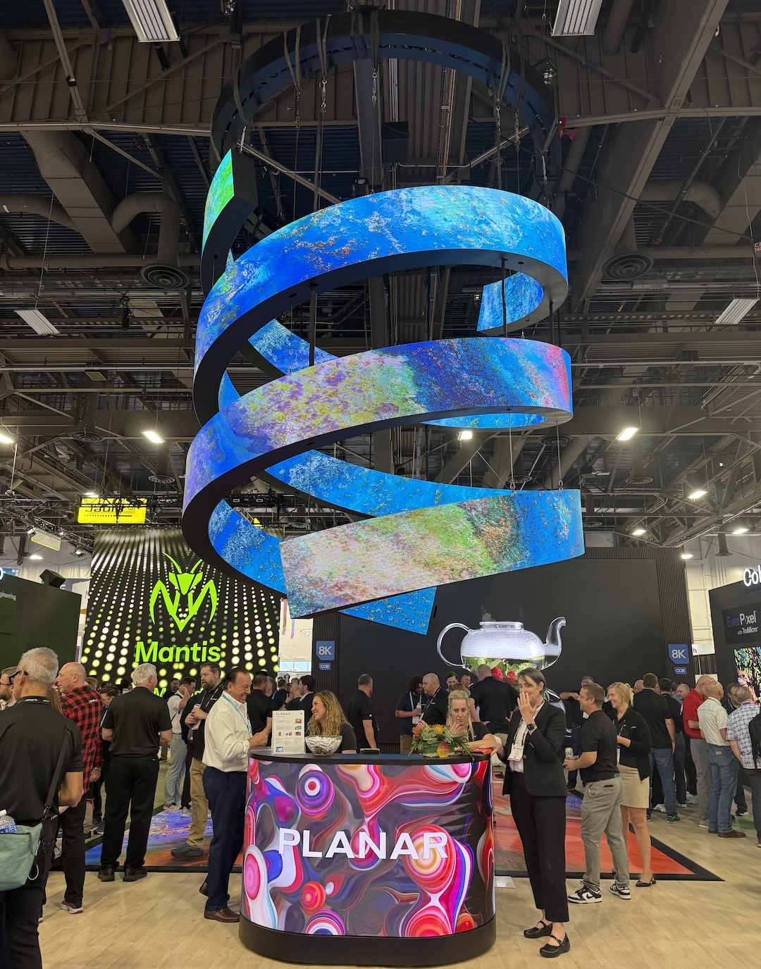 It’s not audio-related, but Planar’s eye-catching architectural LED arrays were showstoppers on the show floor. Photo: Future.