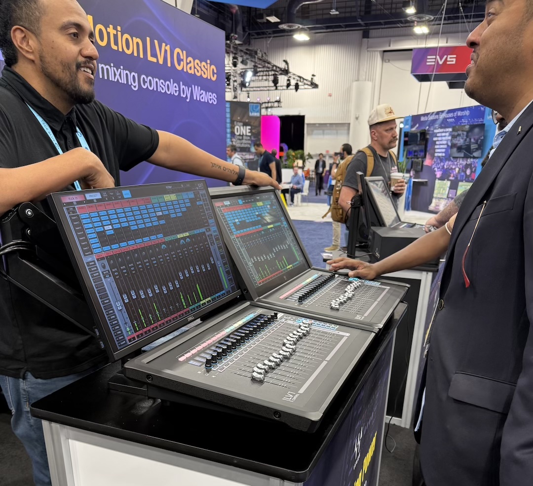 There was more than loudspeakers on the show floor, of course. Waves Audio continues to turn heads with its compact LV1 Classic mixers. Photo: Future.