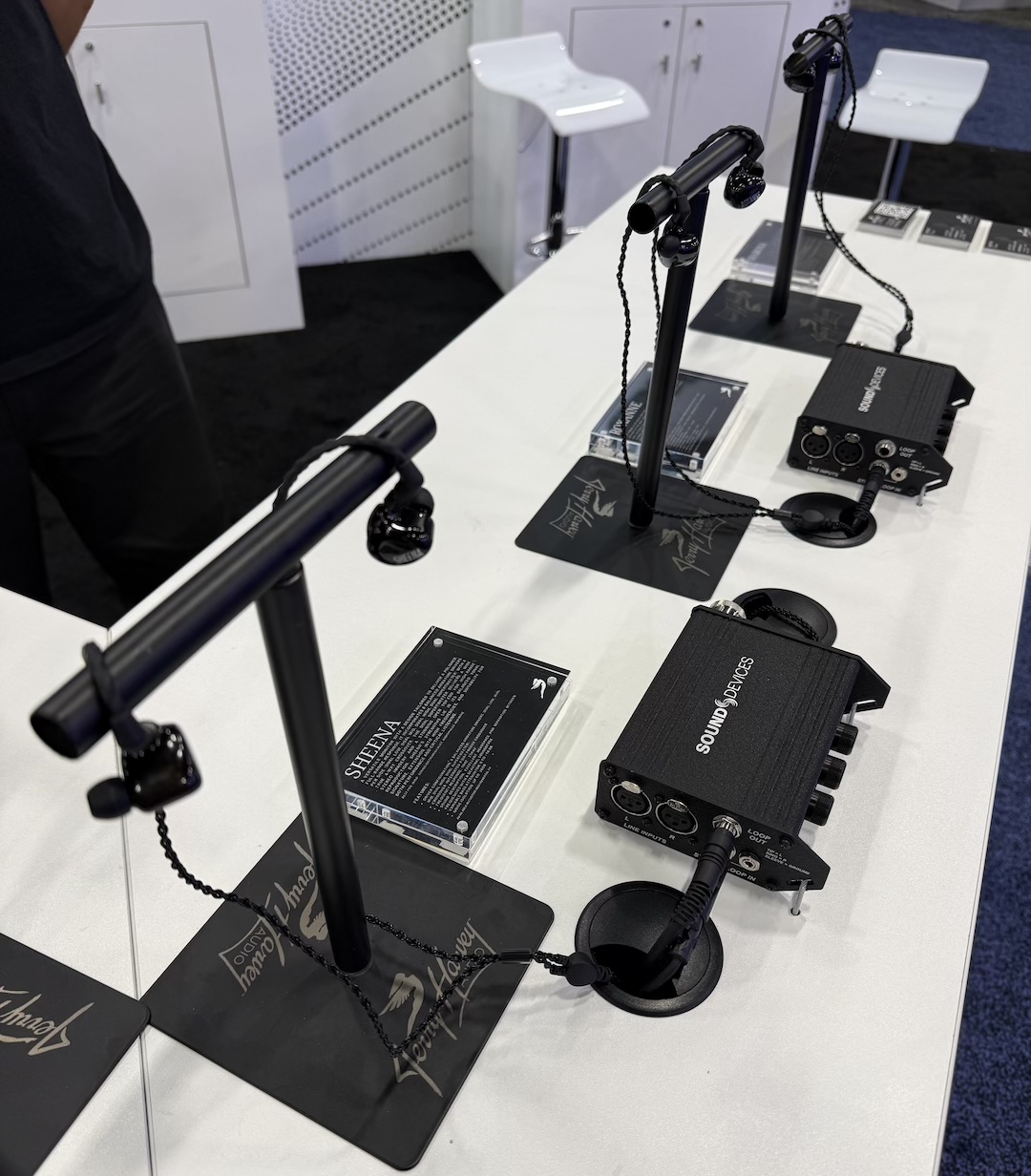 JH Audio was on-hand with a variety of its in-ear monitor offerings, including the Sheena (foreground) and Roxanne (midground) models. Photo: Future.