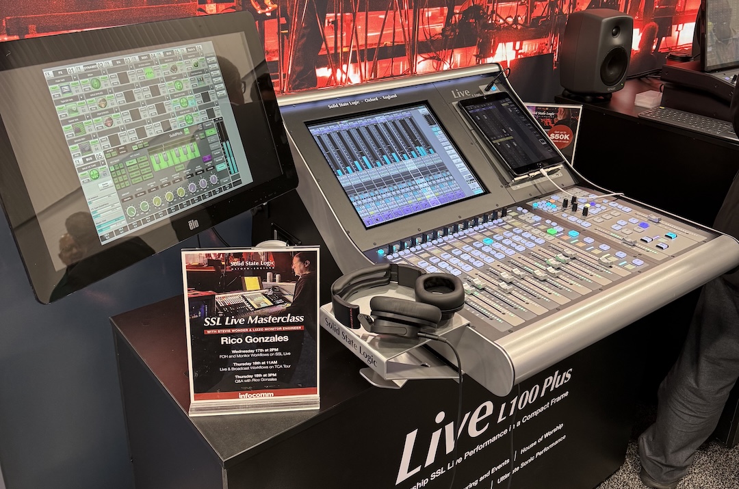Solid State Logic held SSL Live console Masterclasses with Rico Gonzales, monitor engineer for Stevie Wonder and Lizzo. Photo: Future.