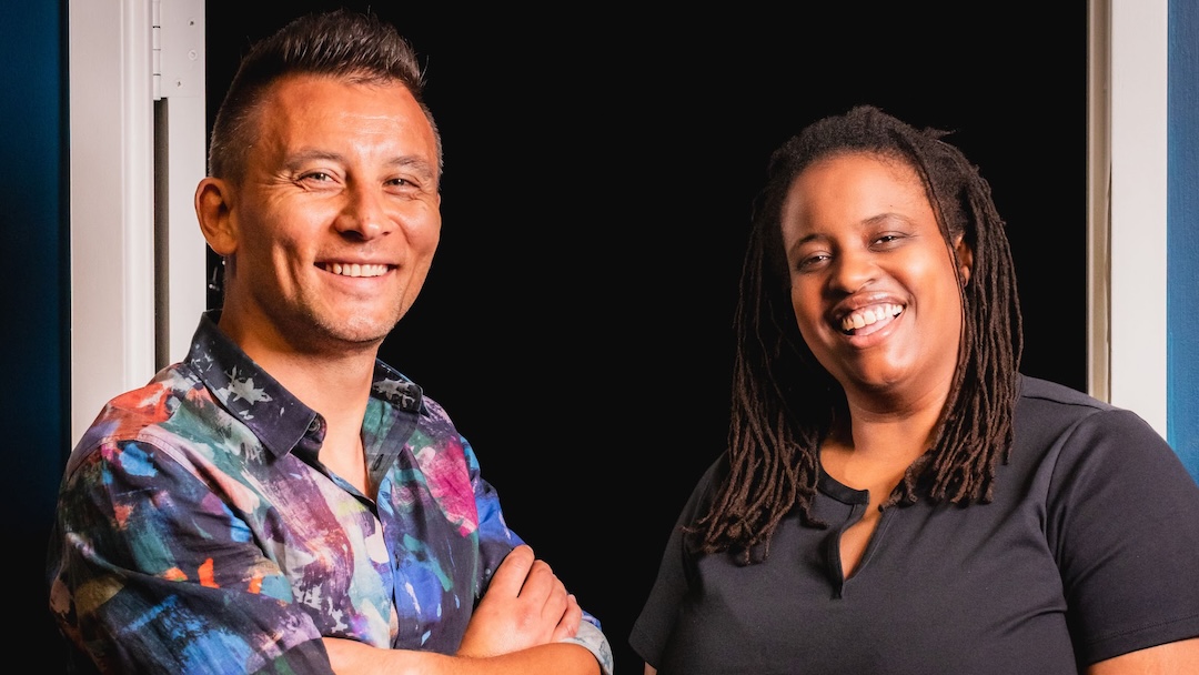 Denis Orynbekov, 23dB Productions co-founder and chief engineer; and Fela Davis, 23dB Productions co-founder.
