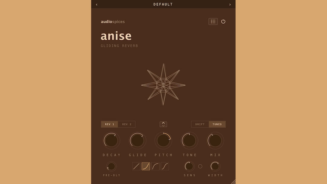 Audio Spices' Anise Glide Reverb plug-in.