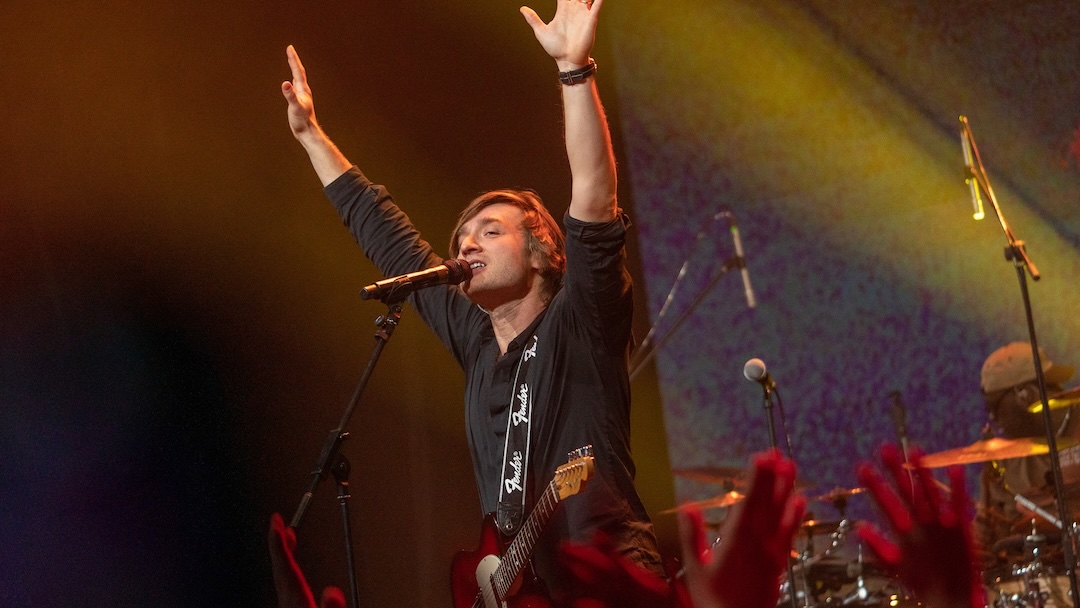 The Midnight’s Time Machines tour has traversed the globe, playing not only the U.S., but also extended runs in India and China, such as this show at Modern Sky Lab in Shanghai. Photo: Andrea Aimar / Hans Lucas / AFP via Getty Image